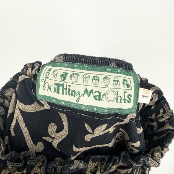 Vintage Nothing Matches Artsy Mixed Print Lagenlook Straight Leg Pants Size 1 - Picture 9 of 12